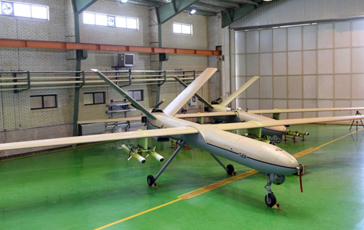 A picture released on September 27, 2013 by the official website of Iran's Revolutionary Guards shows a newly Iranian-made drone, "Shahed 129"