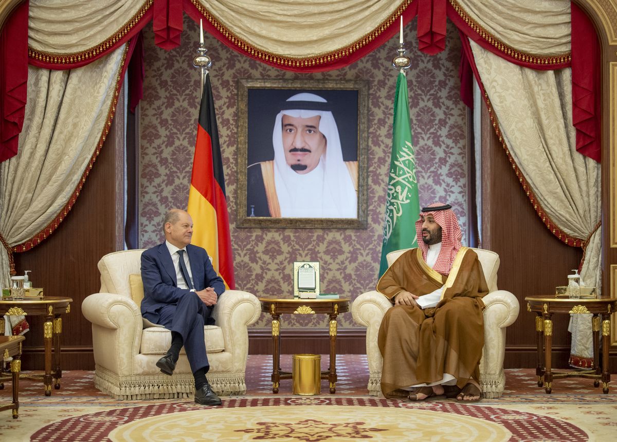 German Chancellor Olaf Scholz in Saudi Arabia