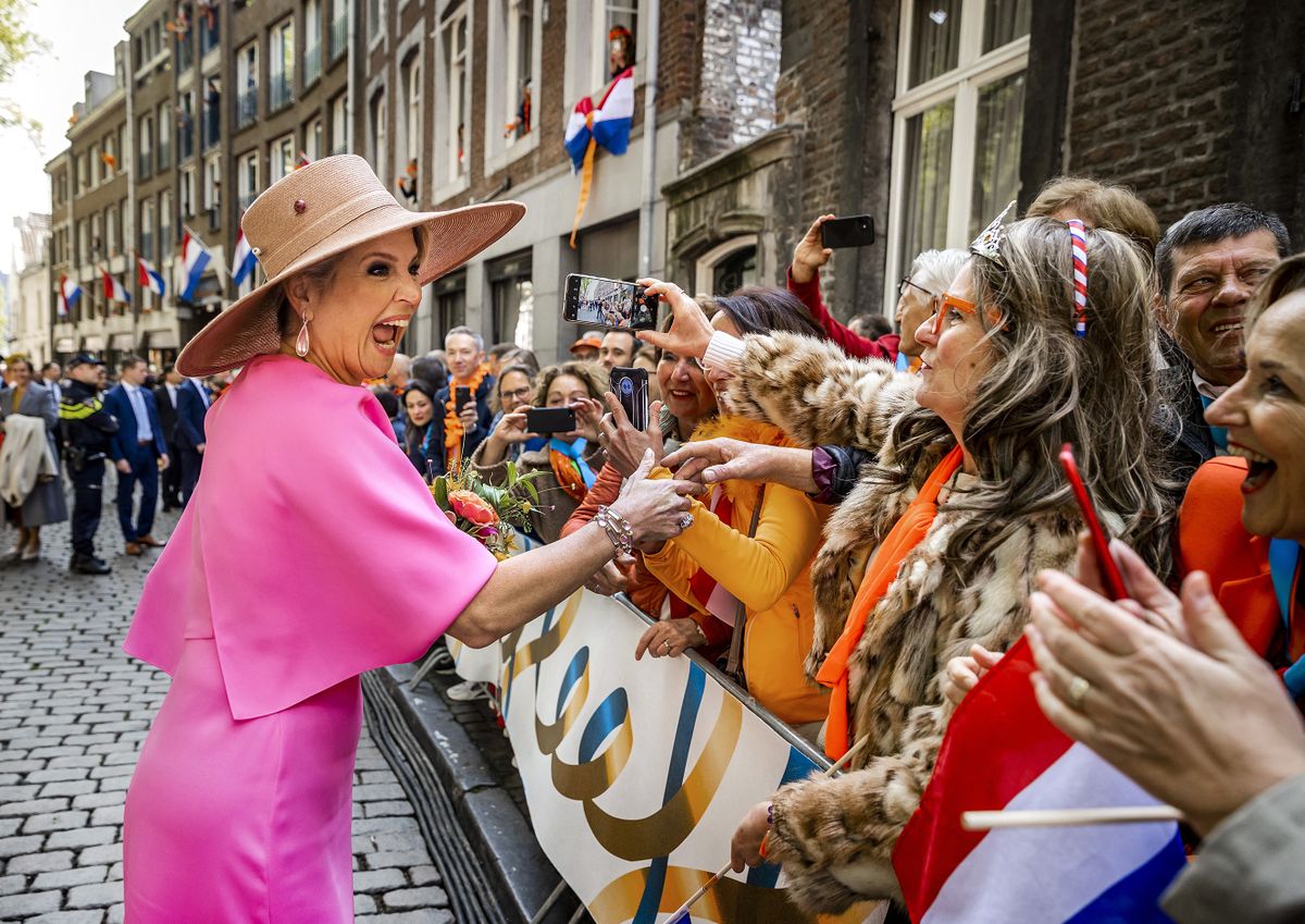 2022-04-27 12:07:41 MAASTRICHT - Queen Maxima during King's Day in Maastricht. After two silent corona years, the Dutch celebrate King's Day as usual. ANP POOL REMKO DE WAAL netherlands out - belgium out