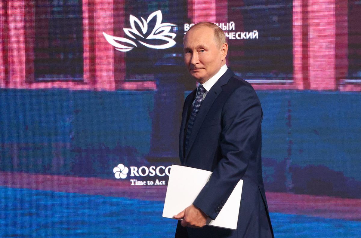 Russian President Vladimir Putin attends the Eastern Economic Forum in Vladivostok on September 7, 2022. 