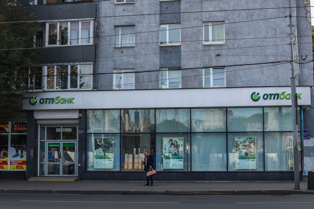 OTP Bank Russia building with logo is seen in Kaliningrad Russia on 7 September 2019  