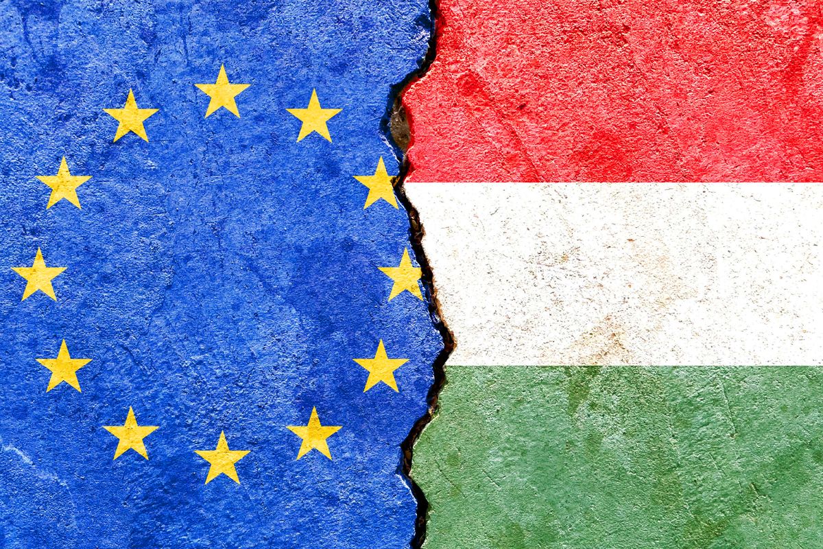 Grunge,Eu,Vs,Hungary,National,Flags,Icon,Isolated,On,Cracked, Grunge EU vs Hungary national flags icon isolated on cracked wall background, abstract Europe Hungary politics economy alliance relationship friendship divided conflicts concept texture wallpaper Grunge EU vs Hungary national flags icon isolated on cracked wall background, abstract Europe Hungary politics economy alliance relationship friendship divided conflicts concept texture wallpaper