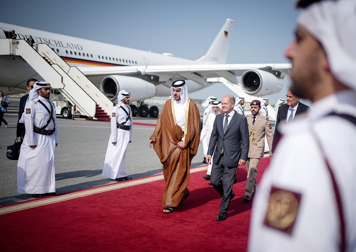 German Chancellor Olaf Scholz travels to the Gulf region