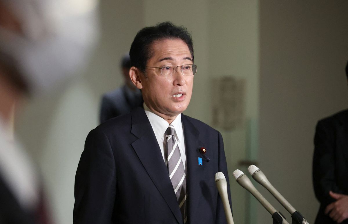 Japan’s Economic Revitalization Minister resigns Japanese Prime Minister Fumio Kishida speaks about resignation of Daishiro Yamagiwa, Japanese Minister in charge of Economic Revitalization, at the prime minister’s office in Chiyoda Ward, Tokyo on October 24, 2022. Yamagiwa announced that he had previously paid membership fees and attended a former Unification Church (current Family Federation for World Peace and Unification) event.( The Yomiuri Shimbun ) (Photo by Masanori Genko / Yomiuri / The Yomiuri Shimbun via AFP) Japan’s Economic Revitalization Minister resigns