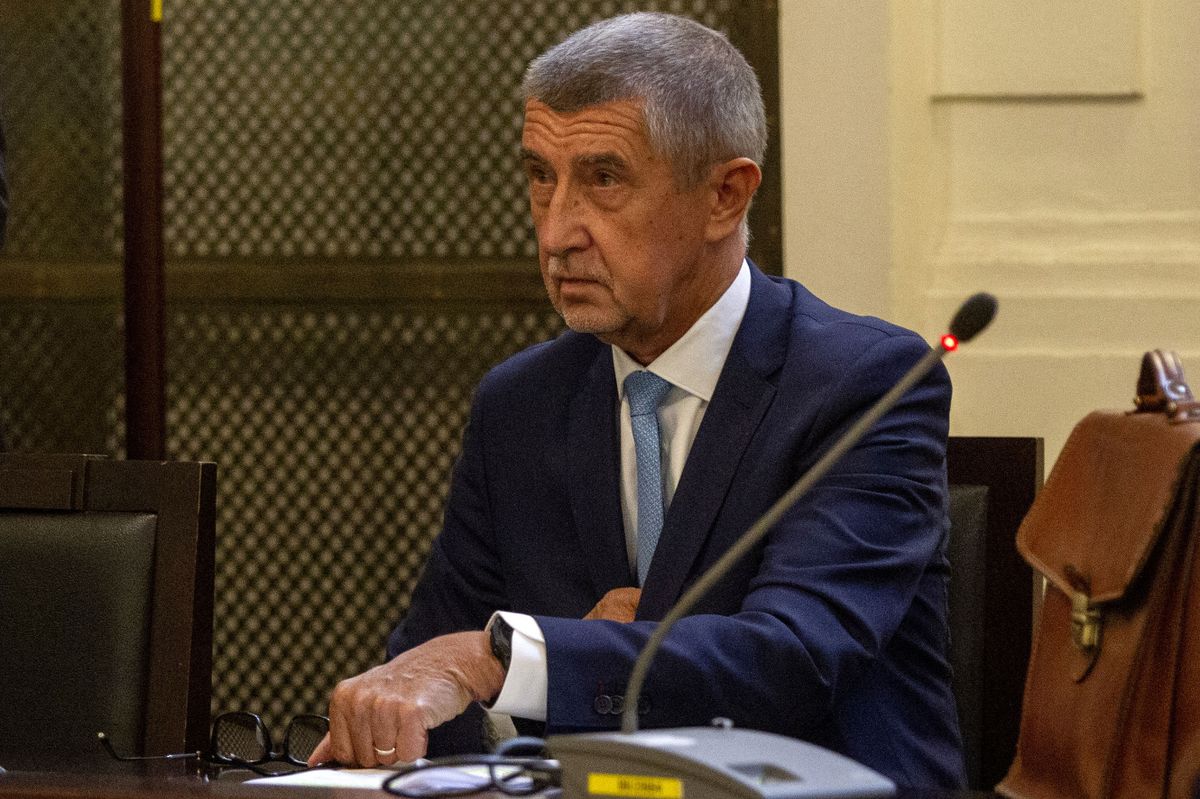 Former Czech Prime Minister Andrej Babis waits for the start of his trial over his involvement in an EU subsidy fraud case at court in Prague, Czech Republic, on September 12, 2022. - Babis was indicted on charges that he had helped take his Stork Nest farm south of Prague out of his giant Agrofert food, chemicals and media holding to make it eligible for a subsidy paid to small companies in 2007. Babis, who served as prime minister in 2017-2021, has denied any wrongdoing, calling the trial "a political process" ahead of next year's presidential election in which he is widely expected to run. 