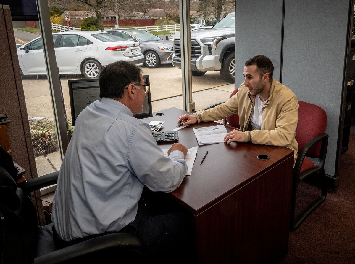 Customer at a Car Dealership on Long Island