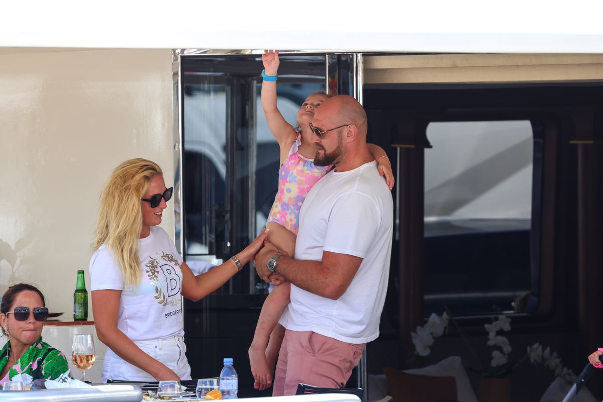 Celebrity Sightings: Day 1 - The 75th Annual Cannes Film Festival, CANNES, FRANCE - MAY 17: Tyson Fury,Paris Fury and their Daughter are seen on their yacht  is seen during the 75th annual Cannes film festival at  on May 17, 2022 in Cannes, France. (Photo by Pierre Suu/GC Images)