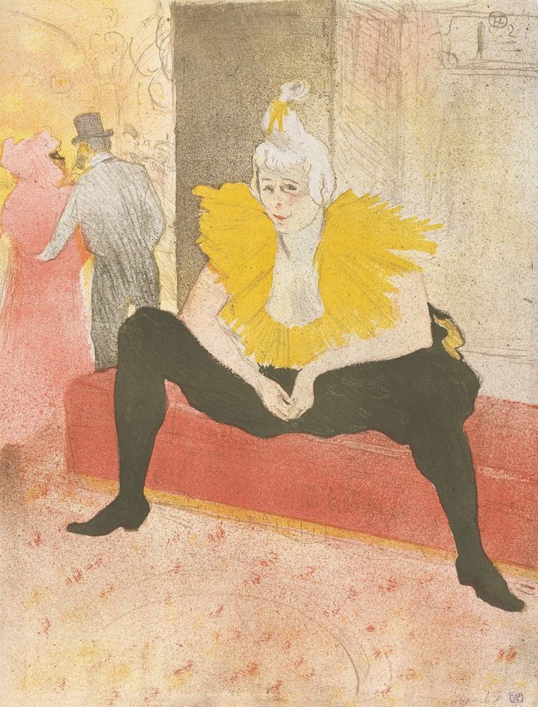 The,Seated,Clowness,,By,Henri,De,Toulouse-lautrec,,French,Post-impressionist,,1896,