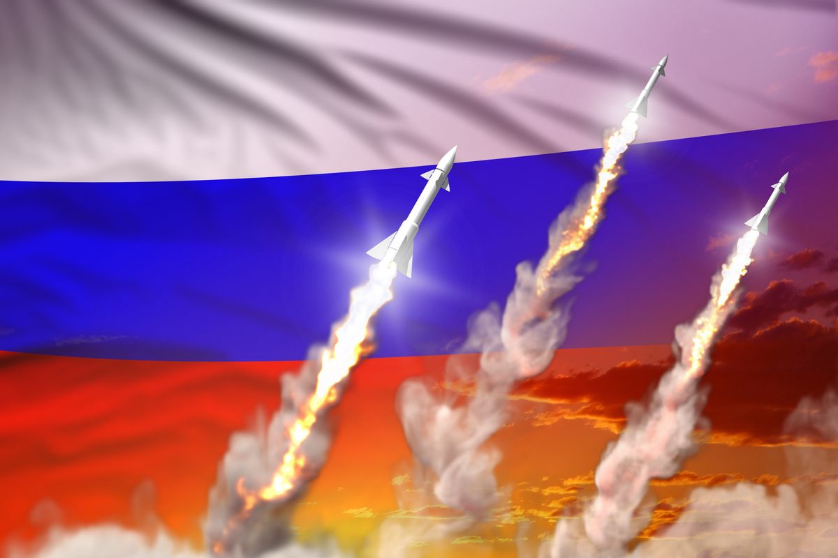Modern,Strategic,Rocket,Forces,Concept,On,Sunset,Background,,Russia,Supersonic, Modern strategic rocket forces concept on sunset background, Russia supersonic missile attack - military industrial 3D illustration, nuke with flag, Modern strategic rocket forces concept on sunset background, Russia supersonic missile attack - military industrial 3D illustration, nuke with flag, oroszország, nukleáris fegyver, 