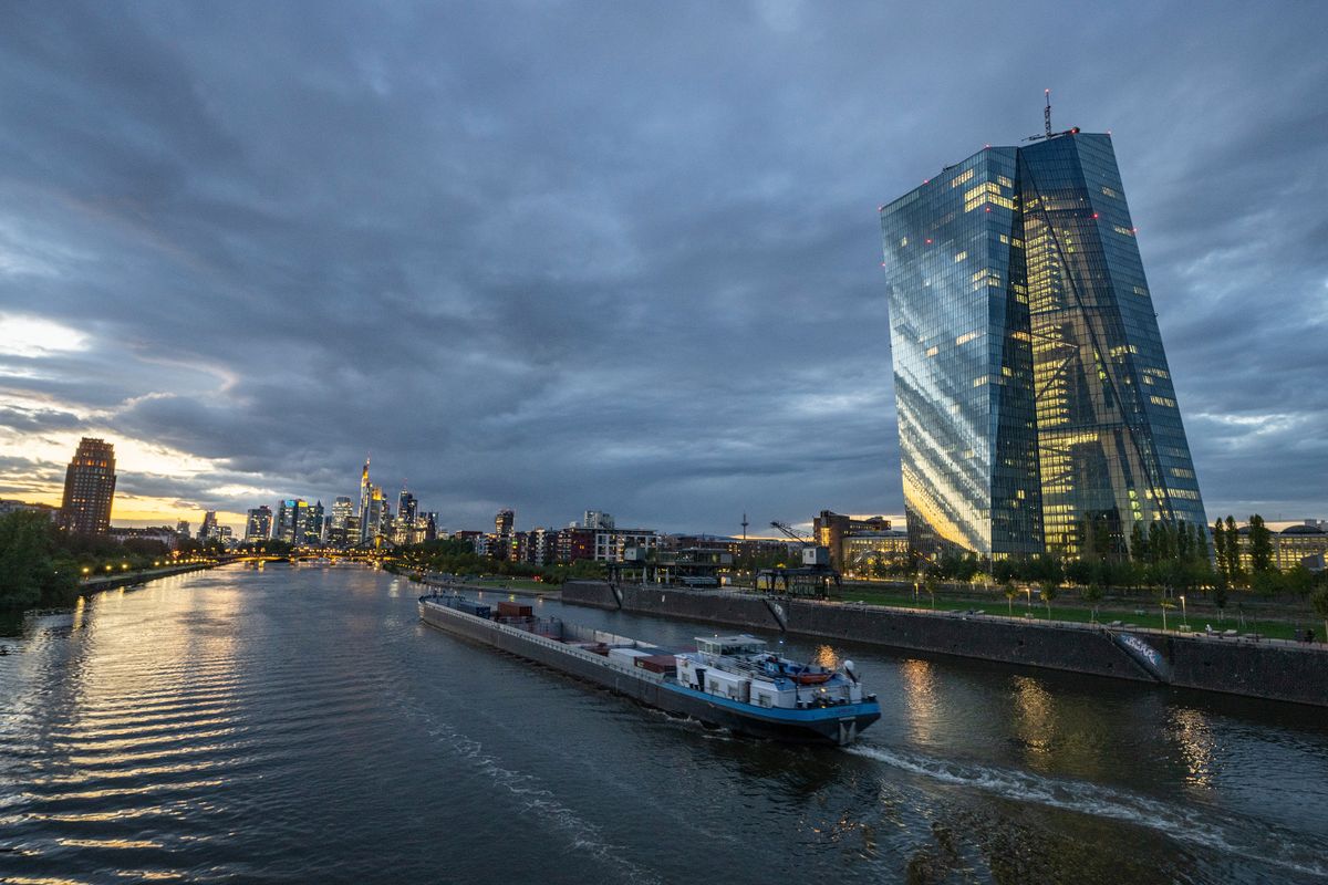 Frankfurt skyline with the ECB