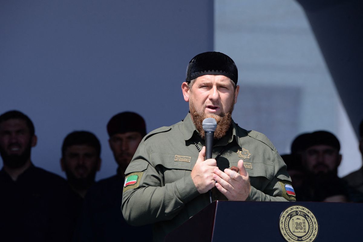 Grozny rally in support of Myanmar Muslims GROZNY, RUSSIA - SEPTEMBER 4 : Chechen President Ramzan Kadyrov speaks during a demonstration, against the violence on Rohingya Muslims, in Myanmar in Grozny, Chechen Republic, Russia on September 4, 2017. More than a million people attended the rally in support of Myanmar Muslims. Stringer  / Anadolu Agency (Photo by STRINGER / ANADOLU AGENCY / Anadolu Agency via AFP)