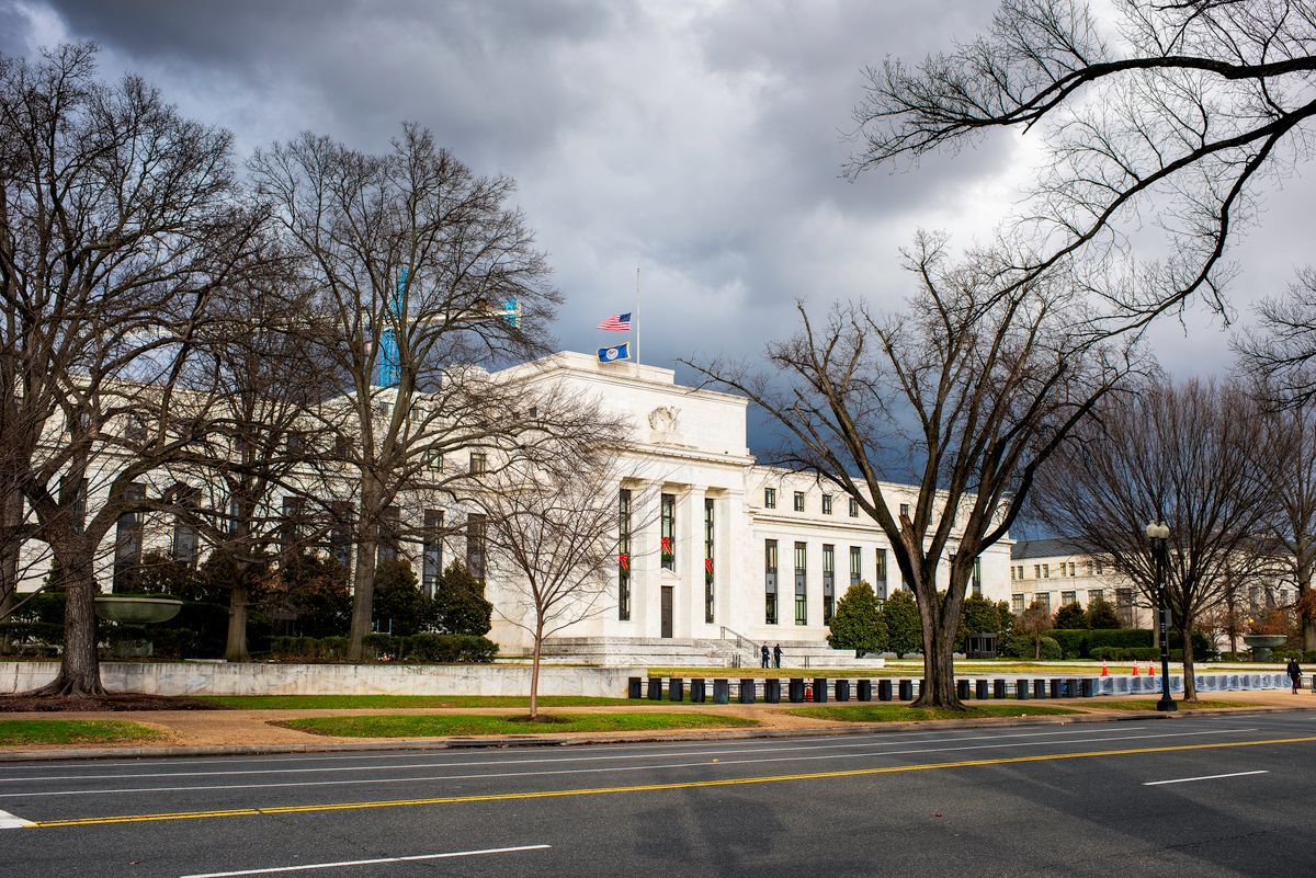Federal Reserve headquarters in Washington. Photo of Federal Reserve headquarters in Washington.