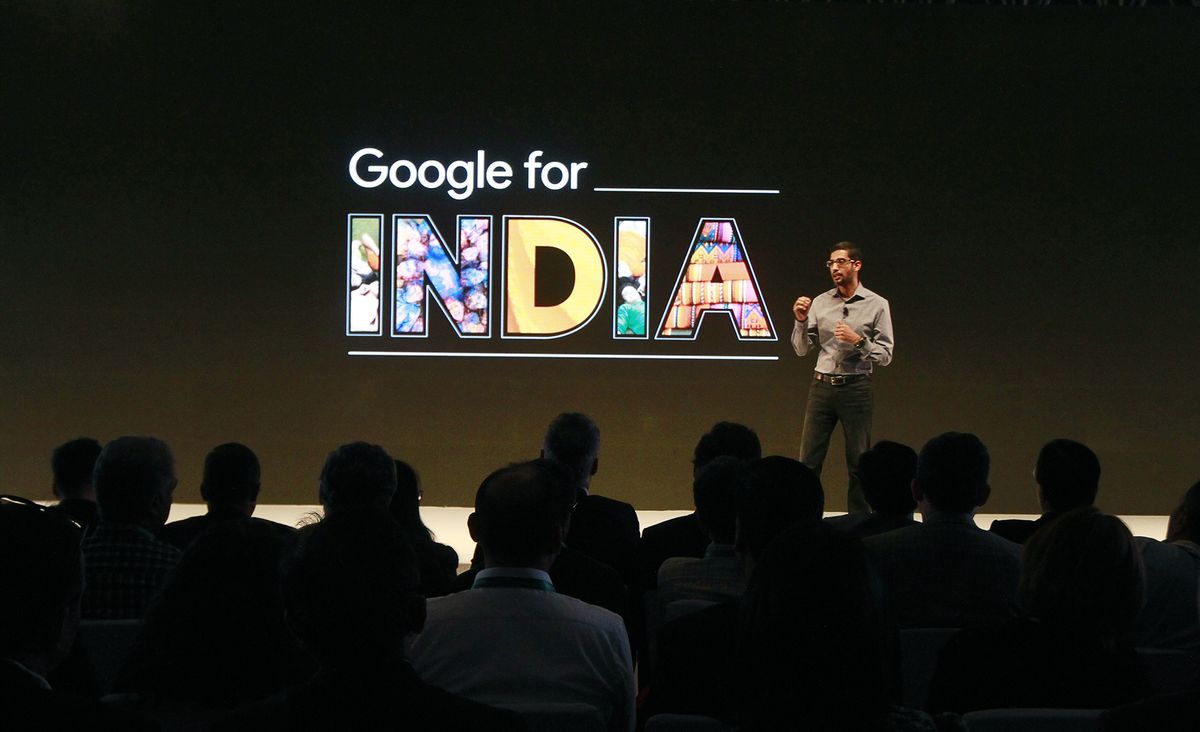 Google CEO Sundar Pichai Addresses A Event In Delhi