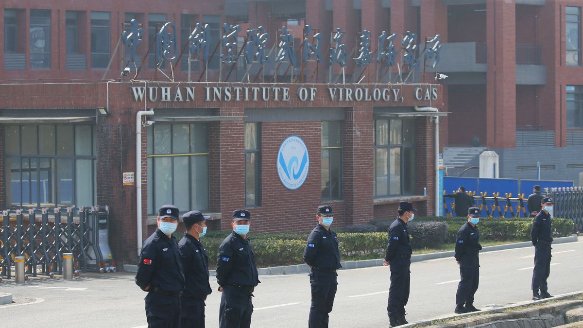 WHO server team in Wuhan, Security guards are seen in front of Wuhan Institute of Virology in Wuhan City, Hubei Province, China on February 3, 2021. Members of World Health Organization (WHO) visited this facility on the same day. WHO probe team has been tackling to investigate into the origins of the new coronavirus COVID-19 pandemic. ( The Yomiuri Shimbun ) (Photo by Koki Kataoka / Yomiuri / The Yomiuri Shimbun via AFP)