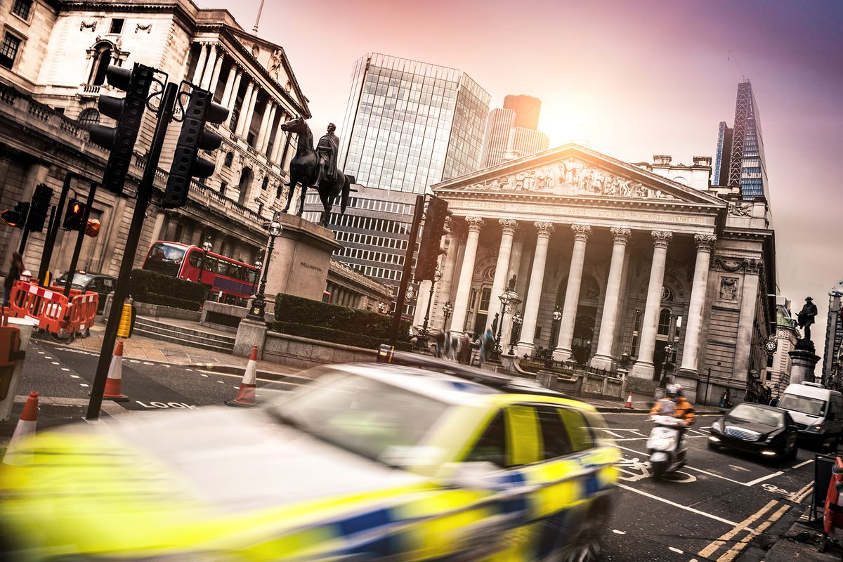 Police Car and The Bank of England