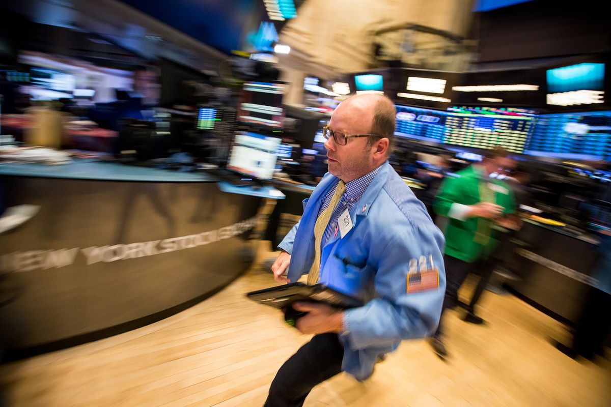 Trading On The Floor Of The NYSE As U.S. Stocks Mixed While Euro Slips Before French Vote