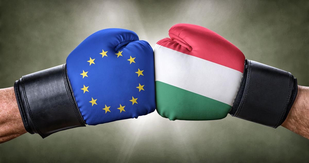 A,Boxing,Match,Between,The,European,Union,And,Hungary
