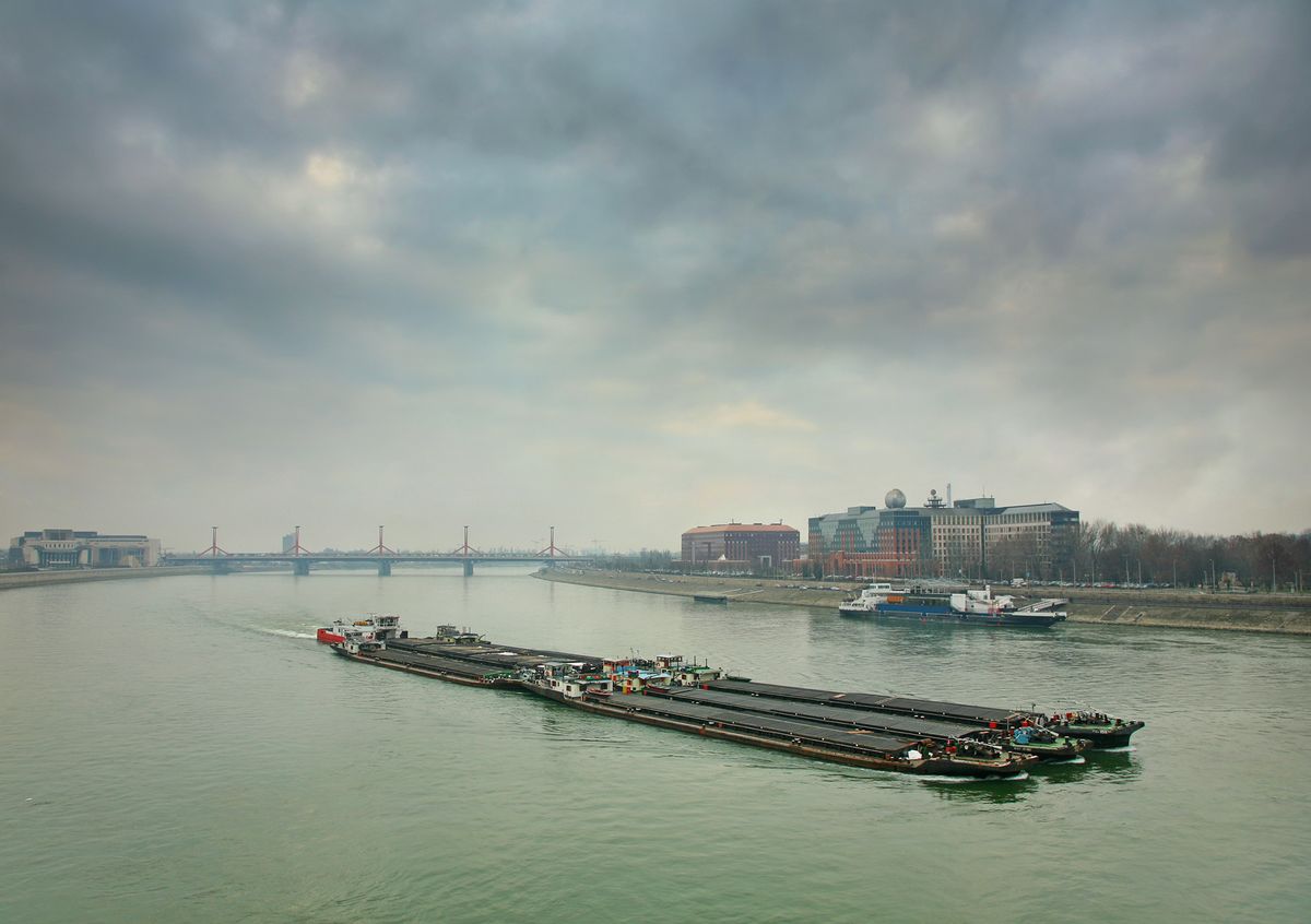 Barges on the Danube
