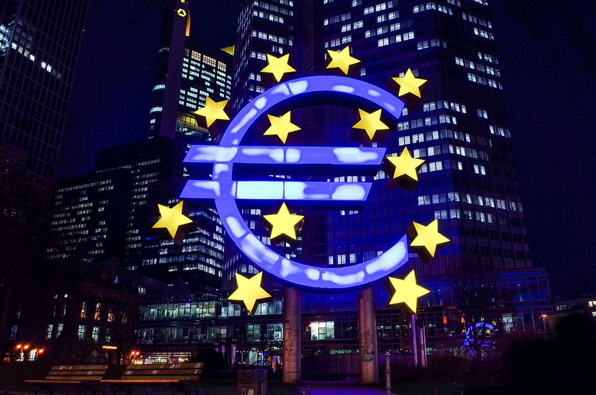 Frankfurt,,Germany-february,12,:,Euro,Sign.,European,Central,Bank,(ecb)
Frankfurt, Germany-February 12 : Euro Sign. European Central Bank (ECB) is the central bank for the euro and administers the monetary policy of the Eurozone. February 12, 2014 in Frankfurt, Germany.  