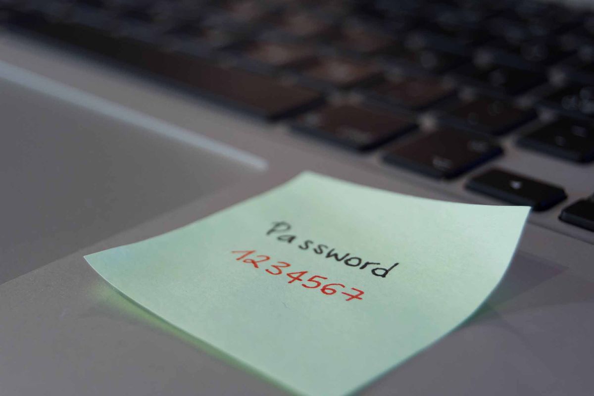 Easy,Concept,Password.,My,Password,Written,On,A,Paper,Sticker