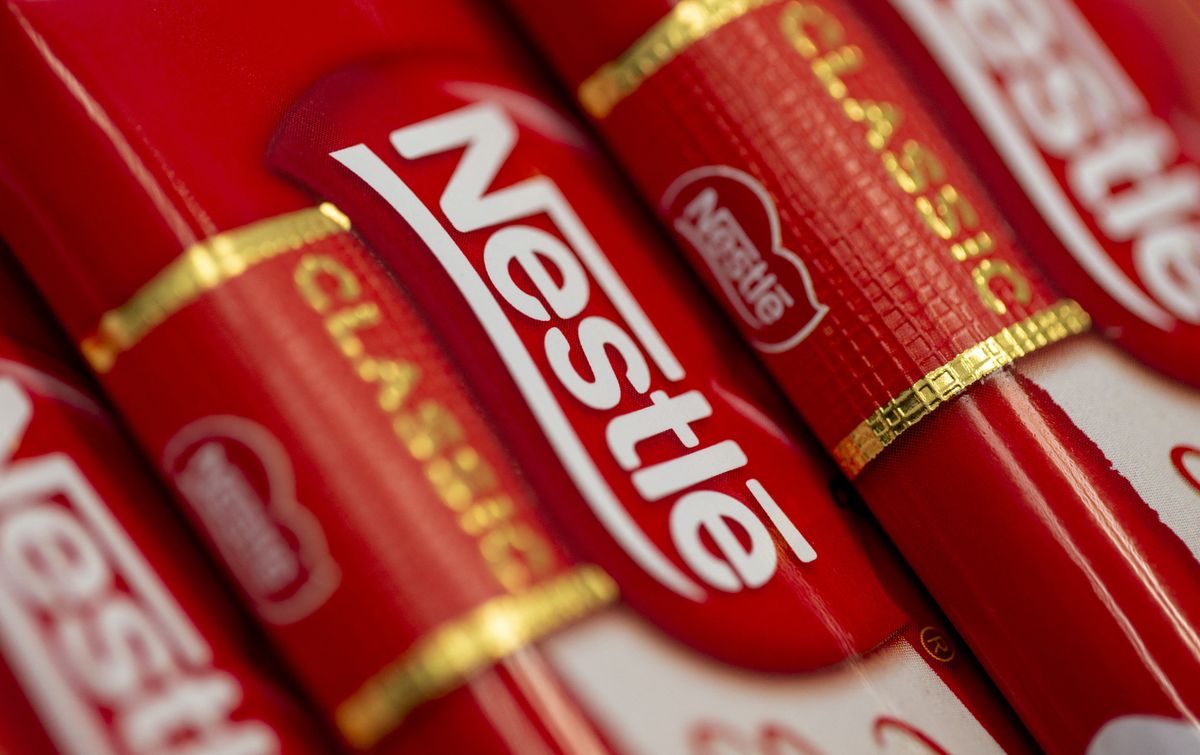 Stock images, ANKARA, TURKEY - JULY 26 : The logo of Nestle are seen on chocolates in Ankara, Turkey on July 26, 2018. Aytac Unal / Anadolu Agency (Photo by Aytac Unal / ANADOLU AGENCY / Anadolu Agency via AFP)