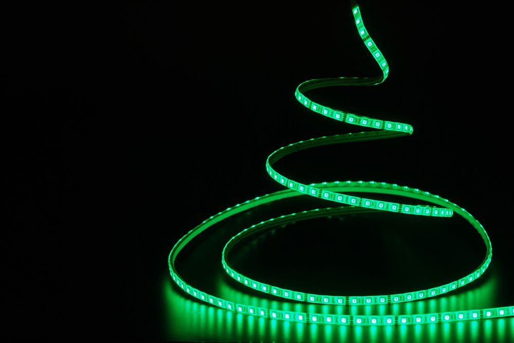 Led,Stripe,As,Christmas,Tree,Is,Isolated,On,The,Black