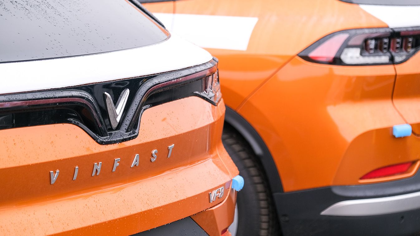 VinFast LLC's EV VF8 vehicles bound for shipment at the port in Haiphong, Vietnam, on Friday, Nov. 25, 2022. VinFast, which said in July that it had signed agreements with banks to raise at least $4 billion to help its US expansion, has about 73,000 global reservations for its EVs, according to the company. It has secured about $1.2 billion in incentives for its planned EV factory in North Carolina, where it intends to start production in 2024, according to the auto manufacturer.  Photographer: Linh Pham/Bloomberg via Getty Images