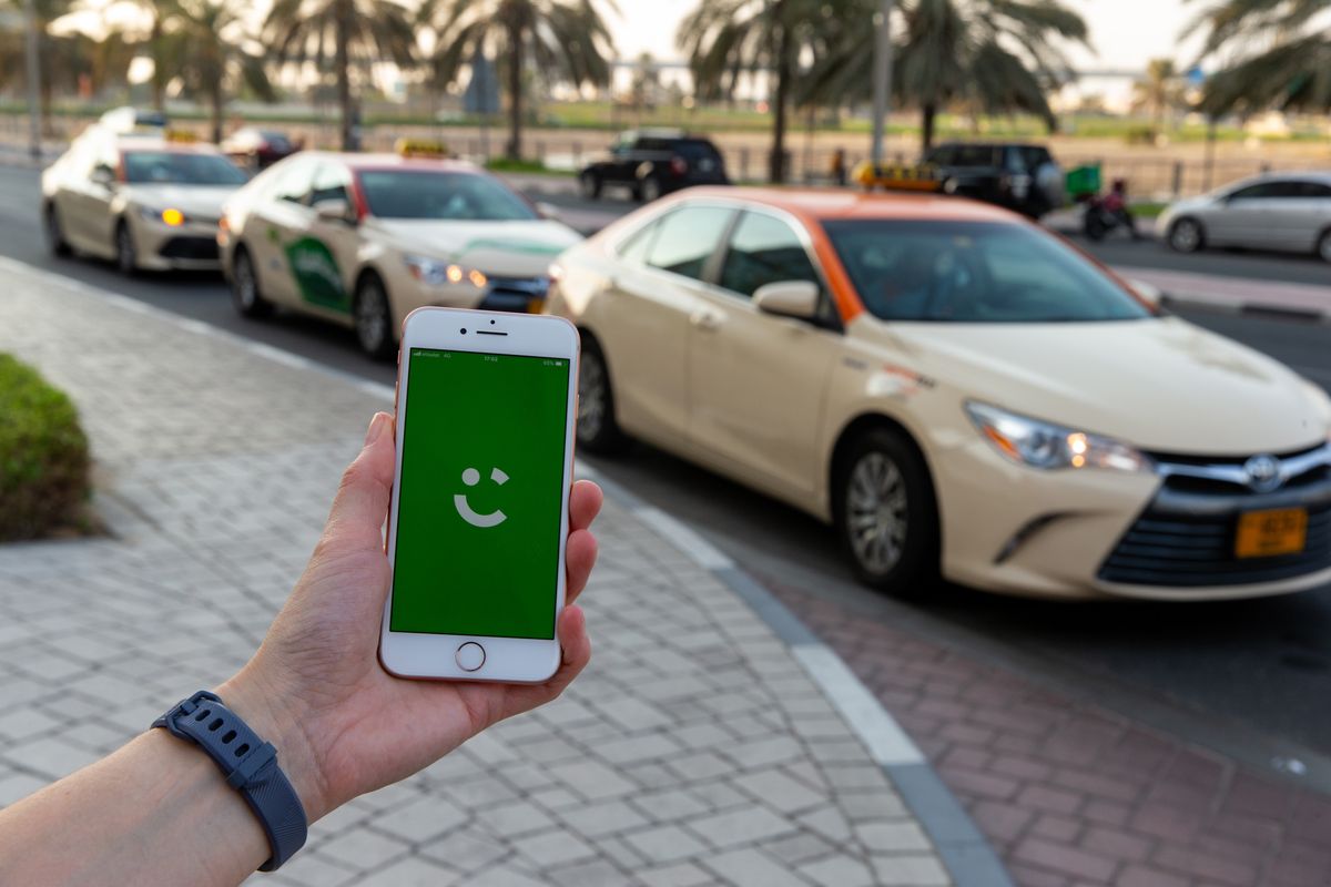 Careem Networks FZ Ride Hailing Operations The Careem Networks FZ ride-hailing app is displayed on an Apple Inc. iPhone 8 in this arranged photograph outside the Mall of the Emirates in Dubai, United Arab Emirates, on Sunday, Oct. 7, 2018. Careem last month acquired Indian bus shuttle service app Commut as the Dubai-based ride-hailing firm expands into mass transport. Photographer: Christopher Pike/Bloomberg The Careem Networks FZ ride-hailing app is displayed on an Apple Inc. iPhone 8 in this arranged photograph outside the Mall of the Emirates in Dubai, United Arab Emirates, on Sunday, Oct. 7, 2018. Careem last month acquired Indian bus shuttle service app Commut as the Dubai-based ride-hailing firm expands into mass transport. Photographer: Christopher Pike/Bloomberg via Getty Images