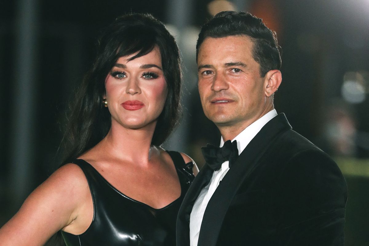 Academy Museum of Motion Pictures Opening Gala LOS ANGELES, CALIFORNIA, USA - SEPTEMBER 25: Singer Katy Perry wearing a Louis Vuitton dress and fiance/actor Orlando Bloom arrive at the Academy Museum of Motion Pictures Opening Gala held at the Academy Museum of Motion Pictures on September 25, 2021 in Los Angeles, California, United States. (Photo by Xavier Collin/Image Press Agency/NurPhoto) (Photo by Image Press Agency / NurPhoto / NurPhoto via AFP)