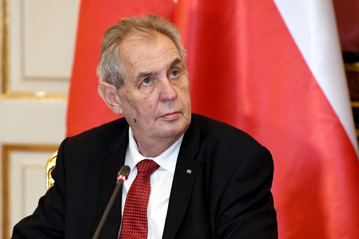 Czech Republic's President Milos Zeman listens during a press conference with Hungarian President following a meeting at the Buda Castle in Budapest on May 15, 2019. (Photo by ATTILA KISBENEDEK / AFP)