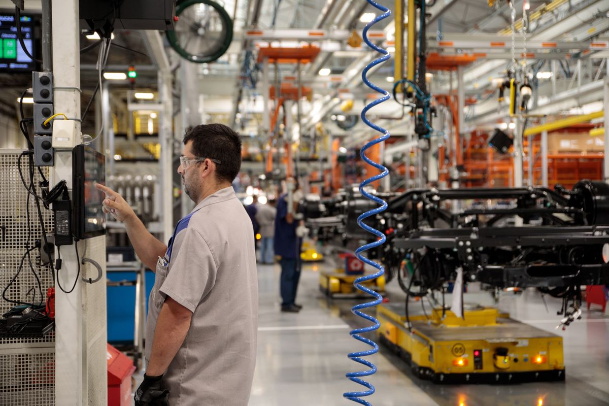 Daimler AG Mercedes-Benz do Brasil CEO Philipp Schiemer Makes Announcement At The Company's Sao Bernardo do Campo Factory