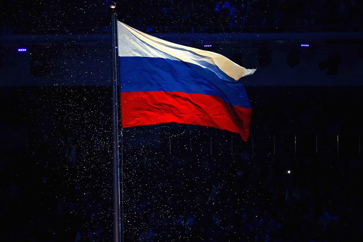 2014 Paralympic Winter Games - Opening Ceremony SOCHI, RUSSIA - MARCH 07:  The flag of Russia is raised during the Opening Ceremony of the Sochi 2014 Paralympic Winter Games at Fisht Olympic Stadium on March 7, 2014 in Sochi, Russia.  (Photo by Hannah Peters/Getty Images)
NOB