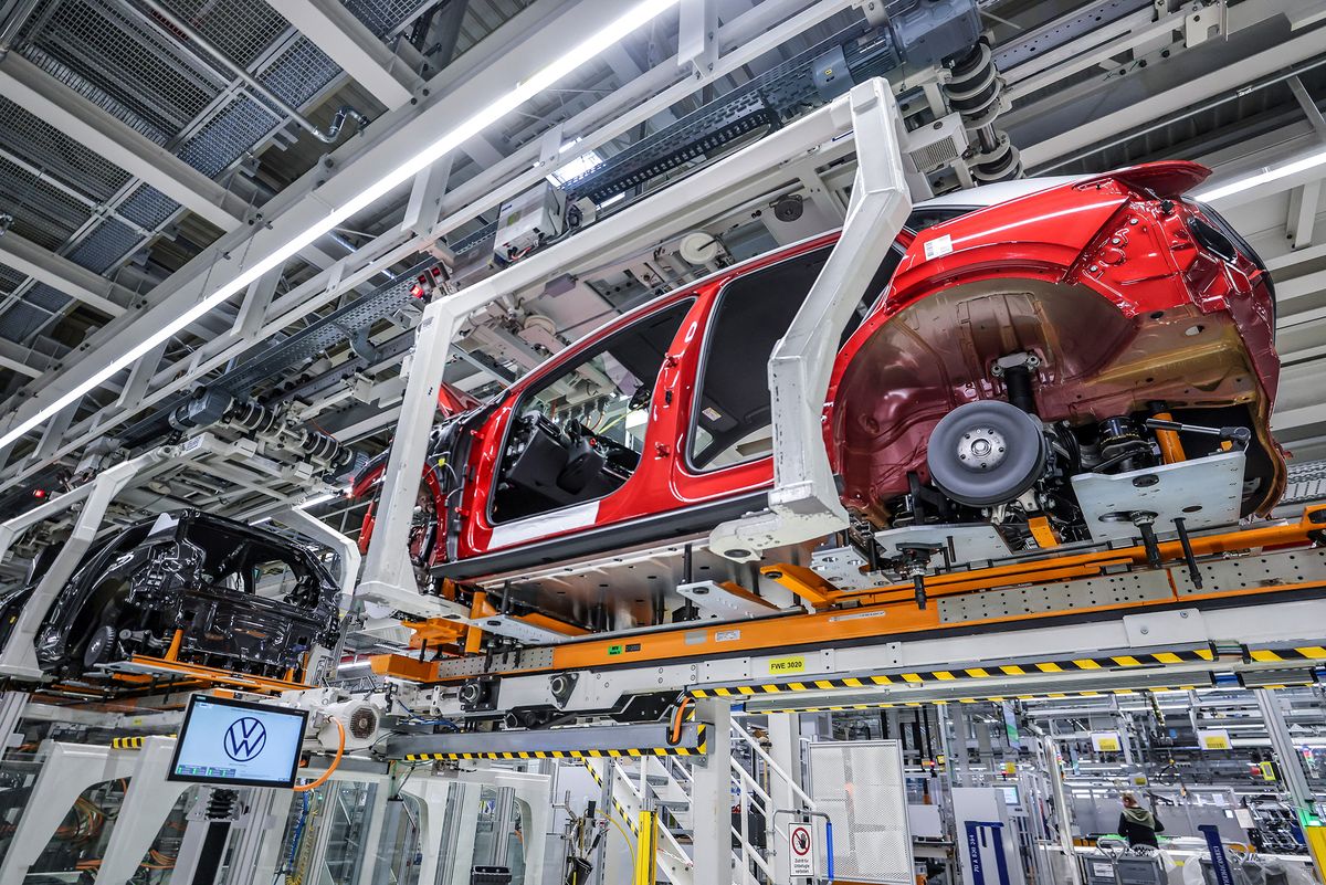 Production of e-vehicles at VW in Zwickau