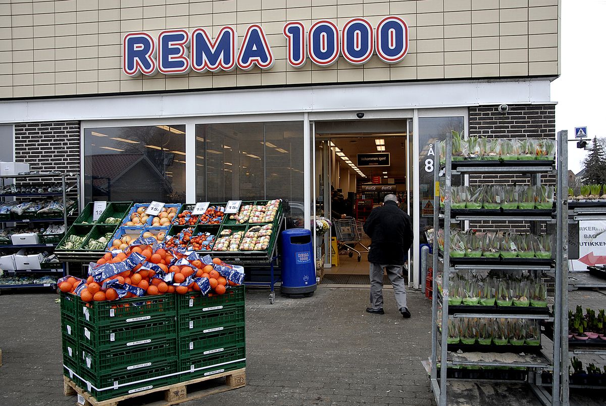 Rema 100 grocery store in Copenhagen Denmark