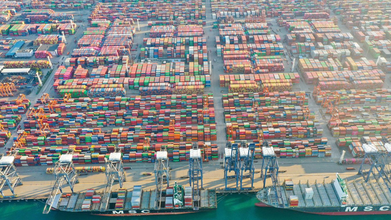 Busy Yantian International Port Terminal in Shenzhen