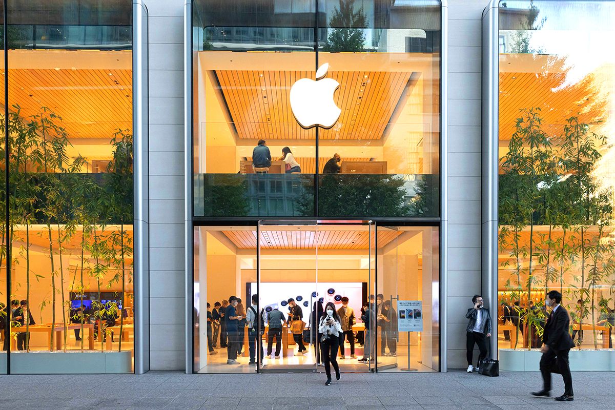 iPhone 14 inside Apple store in Marunouchi Tokyo