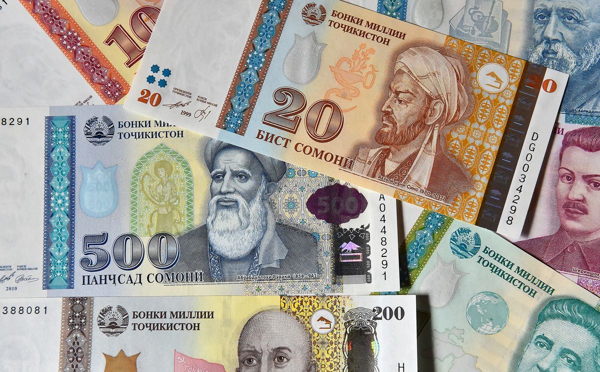 Somoni,,Current,Money,Of,Tajikistan,With,Selective,Focus