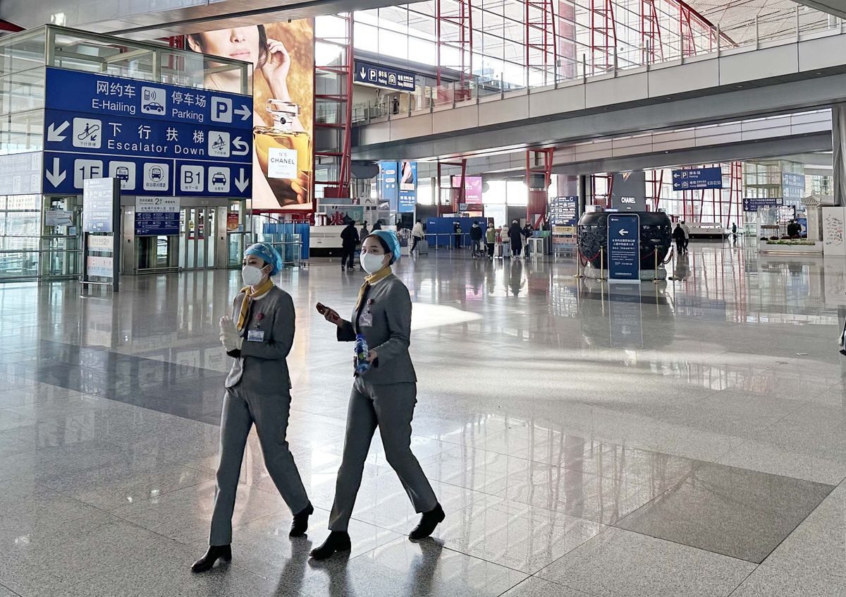 Beijing Capital International Airport is quiet in Beijing, China on Dec. 27, 2020.