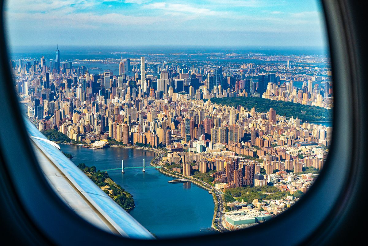 New York seen from the airplane