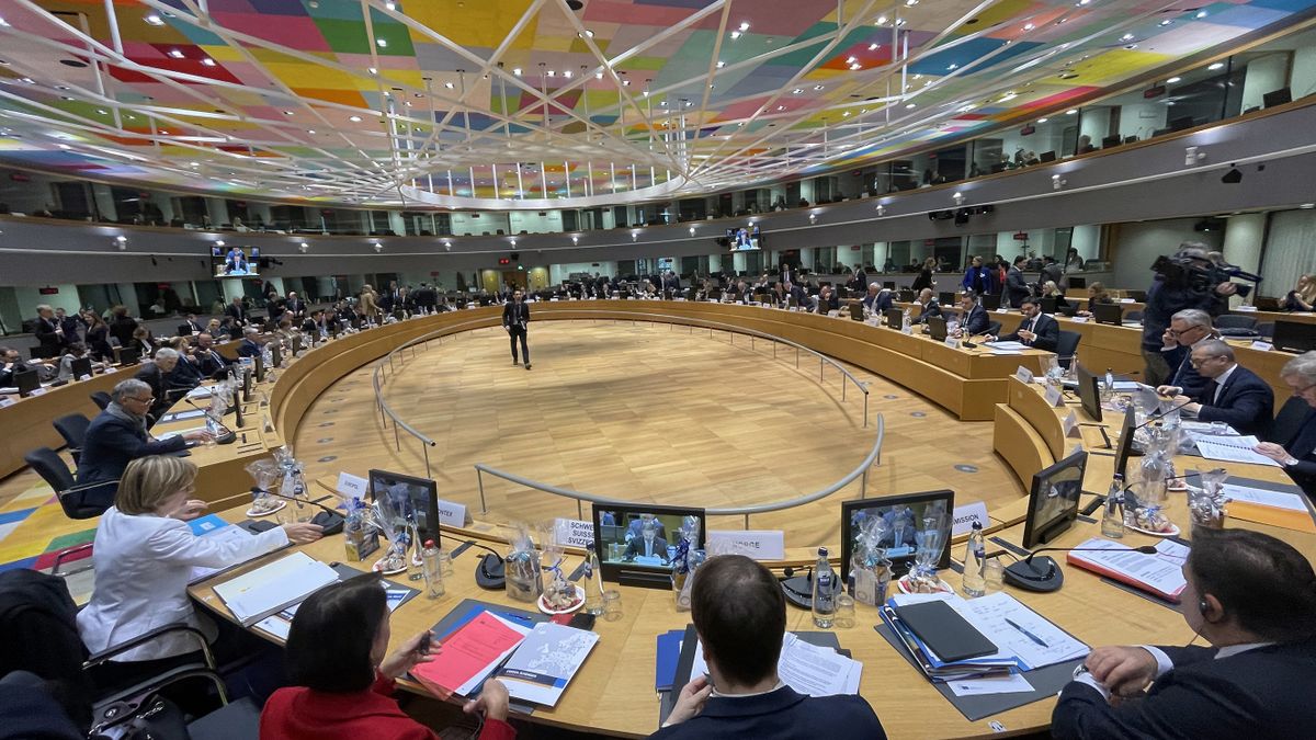 BRUSSELS, BELGIUM - DECEMBER 08: A general view of hall during the Council of European Union (EU) in Brussels, Belgium on December 08, 2022. Dursun Aydemir / Anadolu Agency (Photo by  / ANADOLU AGENCY / Anadolu Agency via AFP)