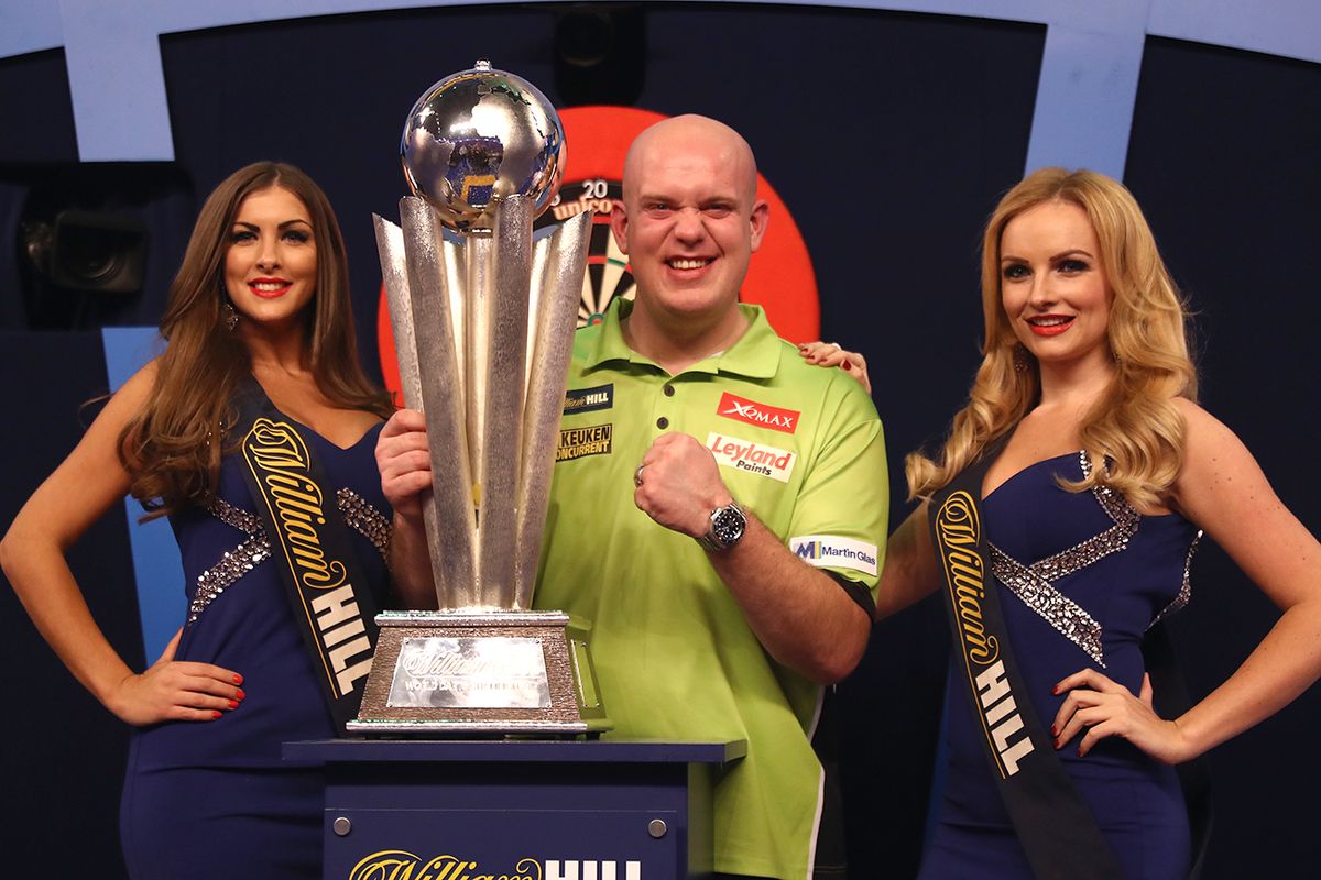 2017 William Hill PDC World Darts Championships - Day Fifteen LONDON, ENGLAND - JANUARY 02:  Michael van Gerwen of The Netherlands celebrates winning the final of the 2017 William Hill PDC World Darts Championships at Alexandra Palace on January 2, 2017 in London, England.  (Photo by Bryn Lennon/Getty Images)