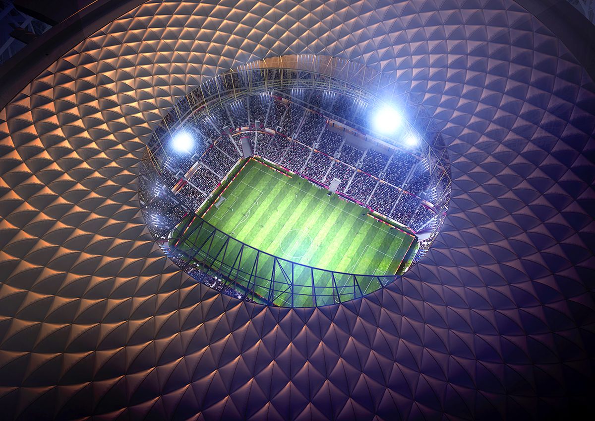 Qatar 2022 FIFA World Cup: Tournament Organisers Unveil Design For Lusail Stadium LUSAIL, QATAR - UNDATED:   In this handout rendered image released by the 2022 Supreme Committee for Delivery and Legacy, Qatar 2022 FIFA World Cup: tournament organisers unveil design for 85,000 seater Lusail Stadium, venue to host opening and final games in 2022 on December 15, 2018 (Photo by 2022 Supreme Committee for the Delivery & Legacy for the FIFA World Cup Event via Getty Images)
