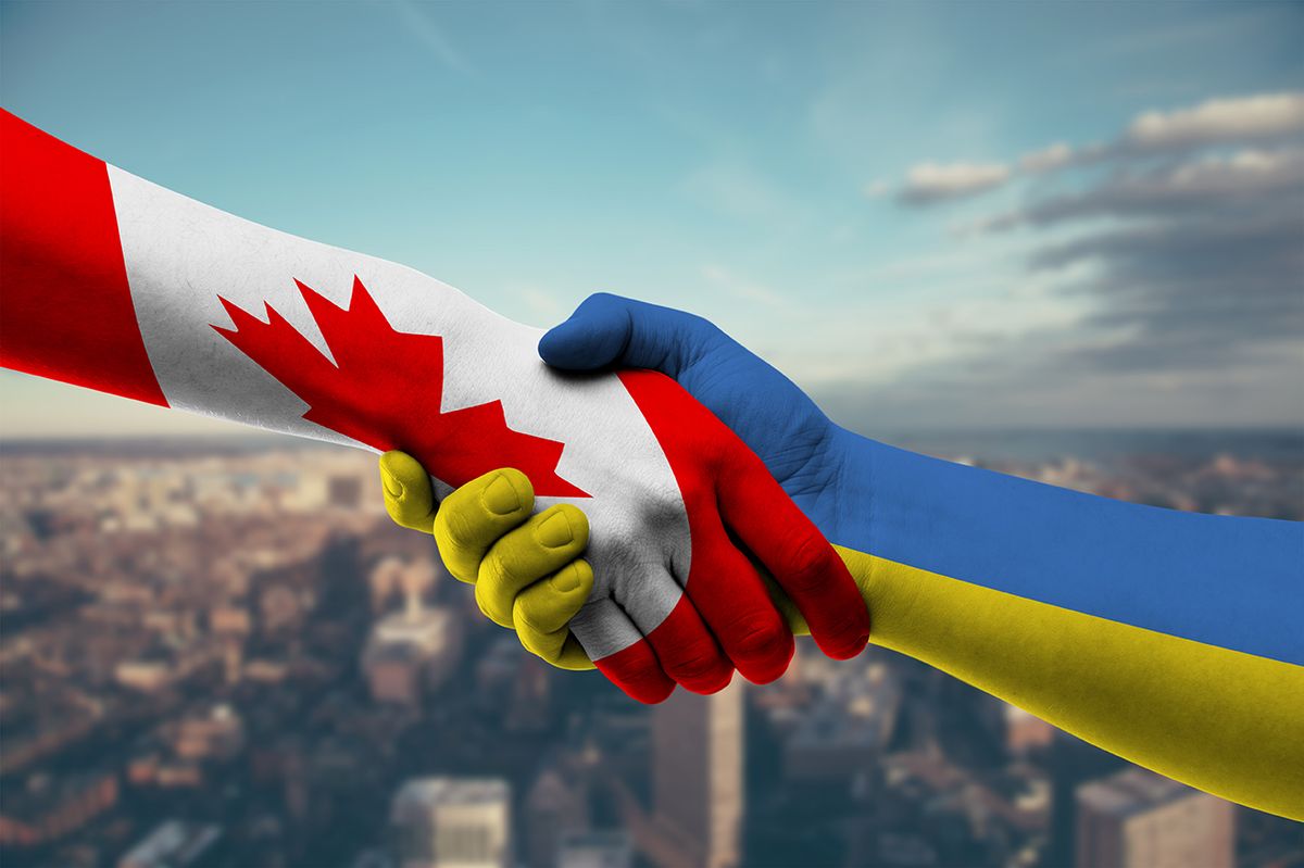 Shaking,Hands,Canada,And,Ukraine Shaking Hands Canada and Ukraine