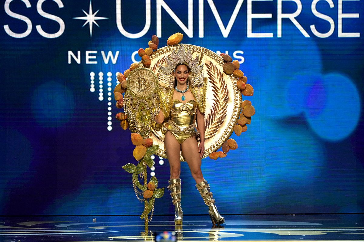 The 71st Miss Universe Competition - National Costume Show
NEW ORLEANS, LOUISIANA - JANUARY 11: Miss El Salvador, Alexjandra Guajardo Sada walks onstage during the 71st Miss Universe Competition National Costume show at New Orleans Morial Convention Center on January 11, 2023 in New Orleans, Louisiana. (Photo by Josh Brasted/Getty Images)