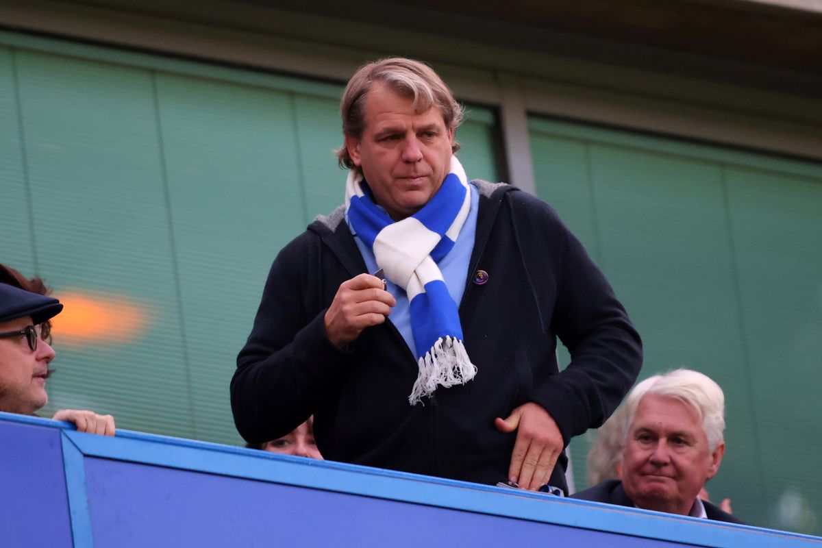 LONDON, ENGLAND - OCTOBER 22:  Todd Boehly, Chelsea owner during the Premier League match between Chelsea FC and Manchester United at Stamford Bridge on October 22, 2022 in London, United Kingdom. 