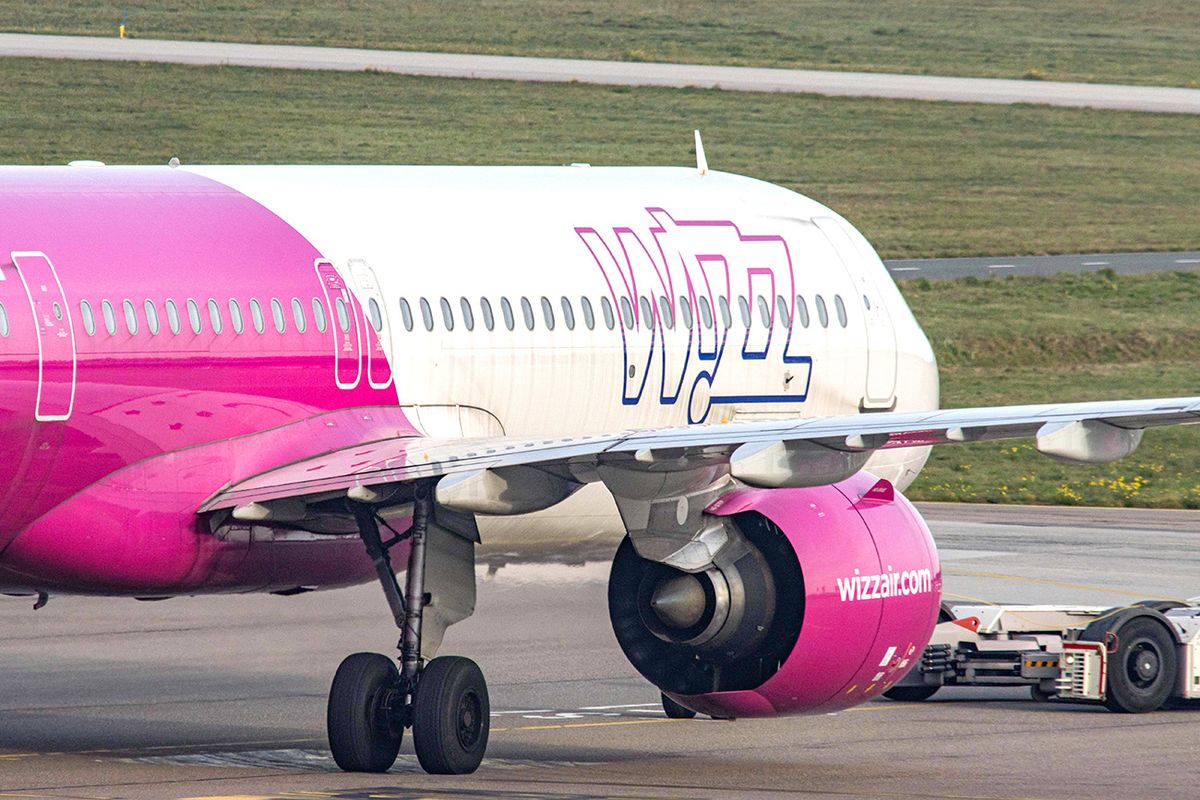 Wizz Air Airbus A321neo
Wizz Air Airbus A321NEO aircraft as seen taxiing and taking off, departing from Eindhoven EIN EHEH International Airport in the Netherlands. The new modern and advanced airplane has 239 seats in a new configuration, it is the NEO version New Engine Option of Airbus offering lower fuel consumption and CO2 emissions, having the registration HA-LVB and is powered by 2x PW jet engines. WizzAir is an ultra low-cost airline with head office in Budapest Hungary. The world passenger traffic declined during the coronavirus covid-19 pandemic with the industry struggling to survive. Eindhoven, Netherlands on November 8, 2020 (Photo by Nicolas Economou/NurPhoto) (Photo by Nicolas Economou / NurPhoto / NurPhoto via AFP)