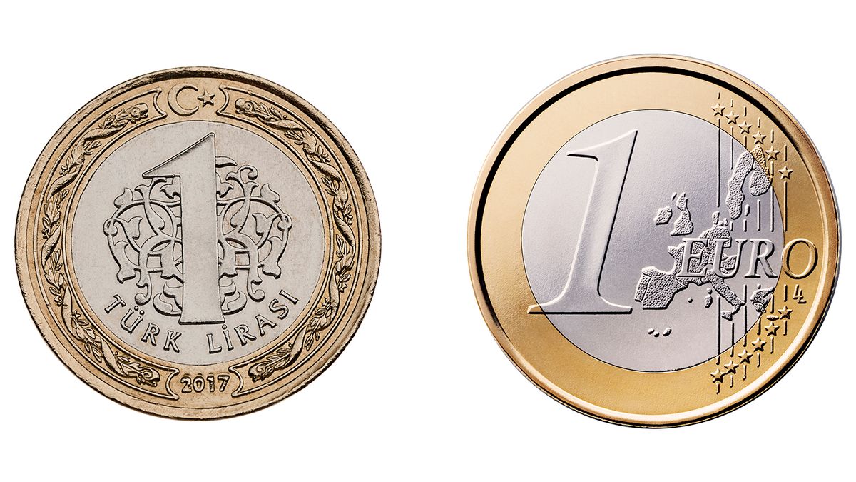 One Turkish Lira Coin Both Sides