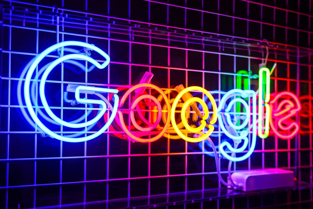 Google Opens Cloud Hub In Krakow, Poland Google neon is seen during the reopening of Google office in a historical building at the Main Square in Krakow, Poland on November 29, 2022. After nearly seven years of absence, Google reopened in Krakow hiring engineers which together with hub in Warsaw will create the largest center in Europe dealing with Google Cloud computing services. (Photo by Beata Zawrzel/NurPhoto via Getty Images)