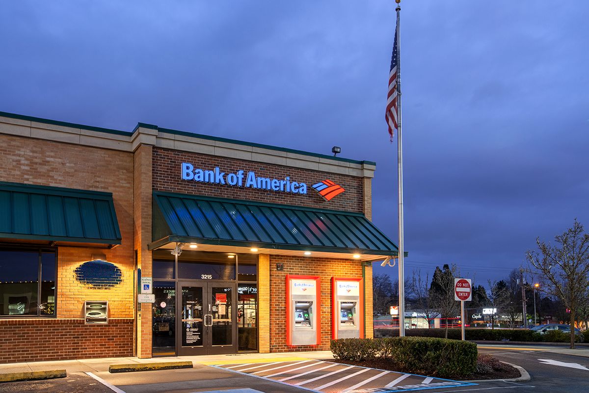Beaverton,,Oregon/usa-,February,2,,2020:,Bank,Of,America,Branch,Building