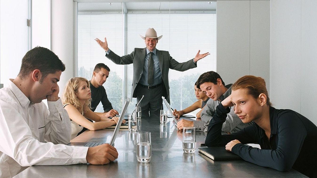 Businessman Talking to Bored Staff in Meeting, boring , tanács, megbeszélés, 